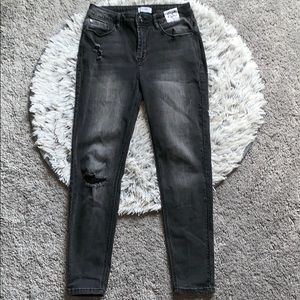 Kensie high rise distressed jeans